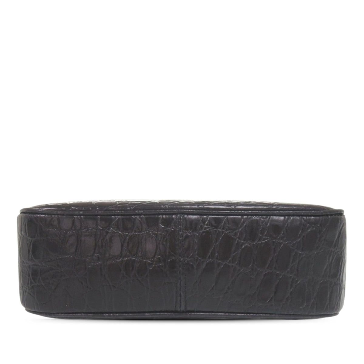 Ferragamo Croc Embossed Leather Vara Bow Satchel
