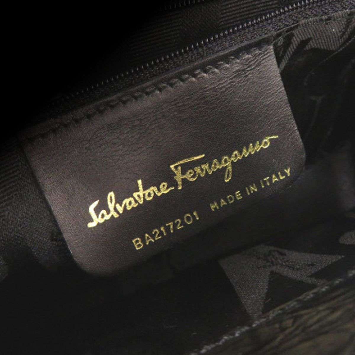 Ferragamo Croc Embossed Leather Vara Bow Satchel