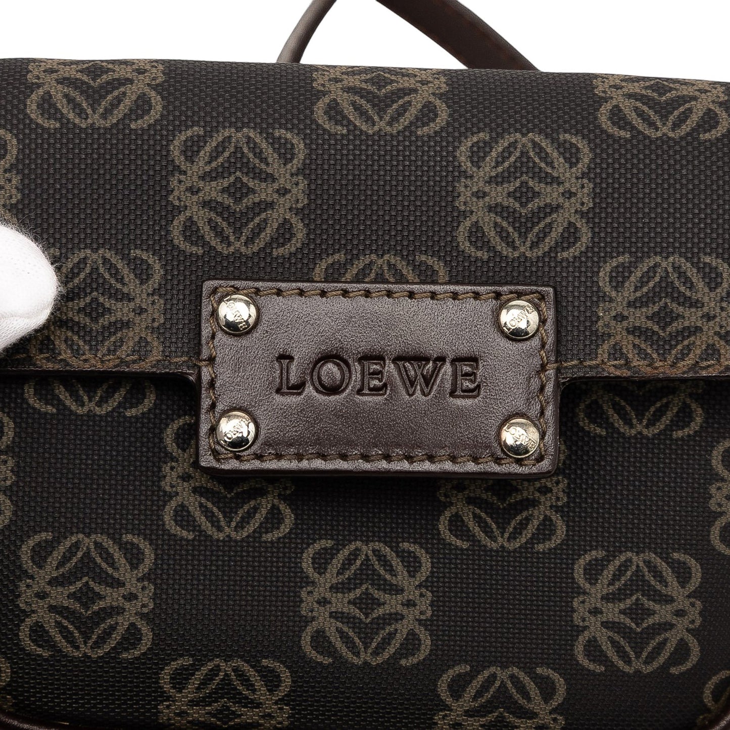 LOEWE Mini Anagram Coated Canvas Crossbody