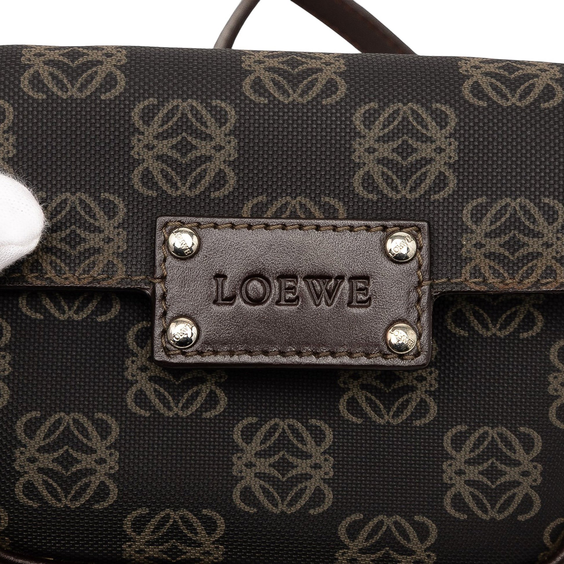 LOEWE Mini Anagram Coated Canvas Crossbody