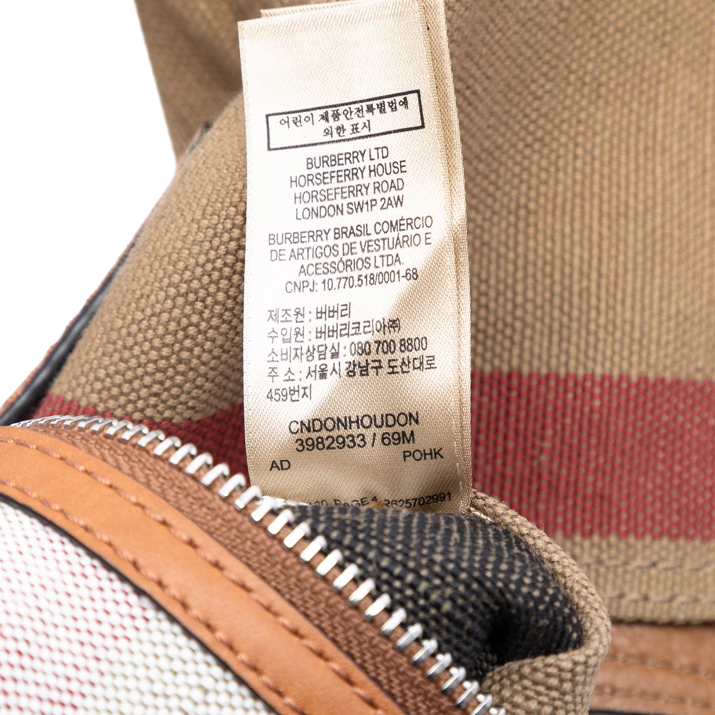 Burberry Mini Mega Check Canvas Ashby Tassel Bucket Bag