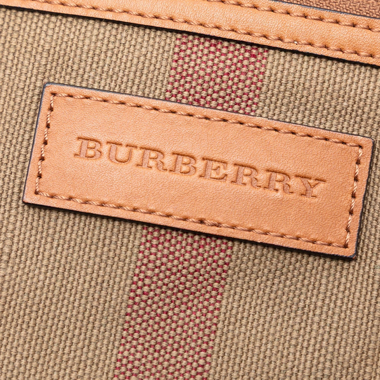 Burberry Mini Mega Check Canvas Ashby Tassel Bucket Bag
