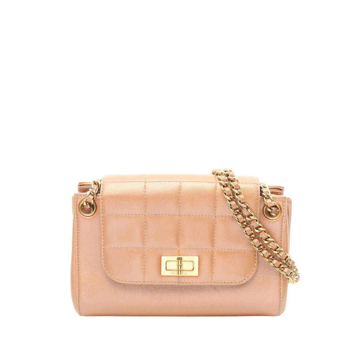 Chanel Choco Bar Lambskin Reissue 2.55 Accordion Flap — Pink