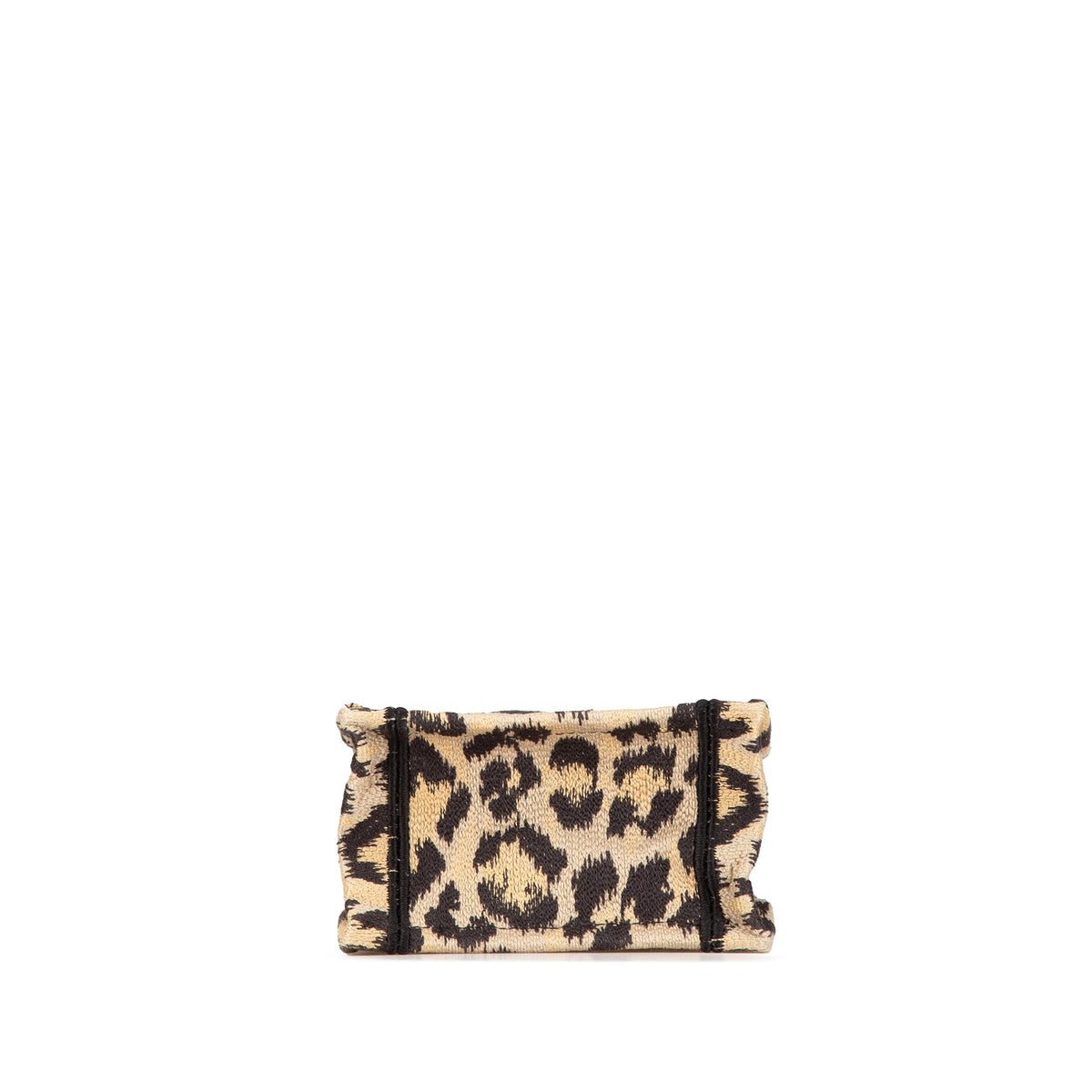 Dior Mizza Mini Embroidered Canvas Leopard Vertical Book Tote — Brown