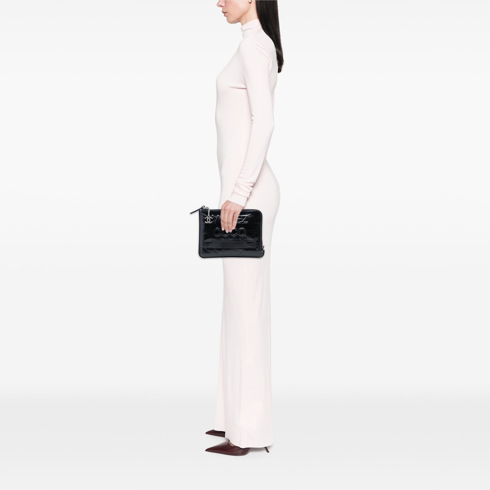 Chanel Aged Calfskin Votez Coco Clutch