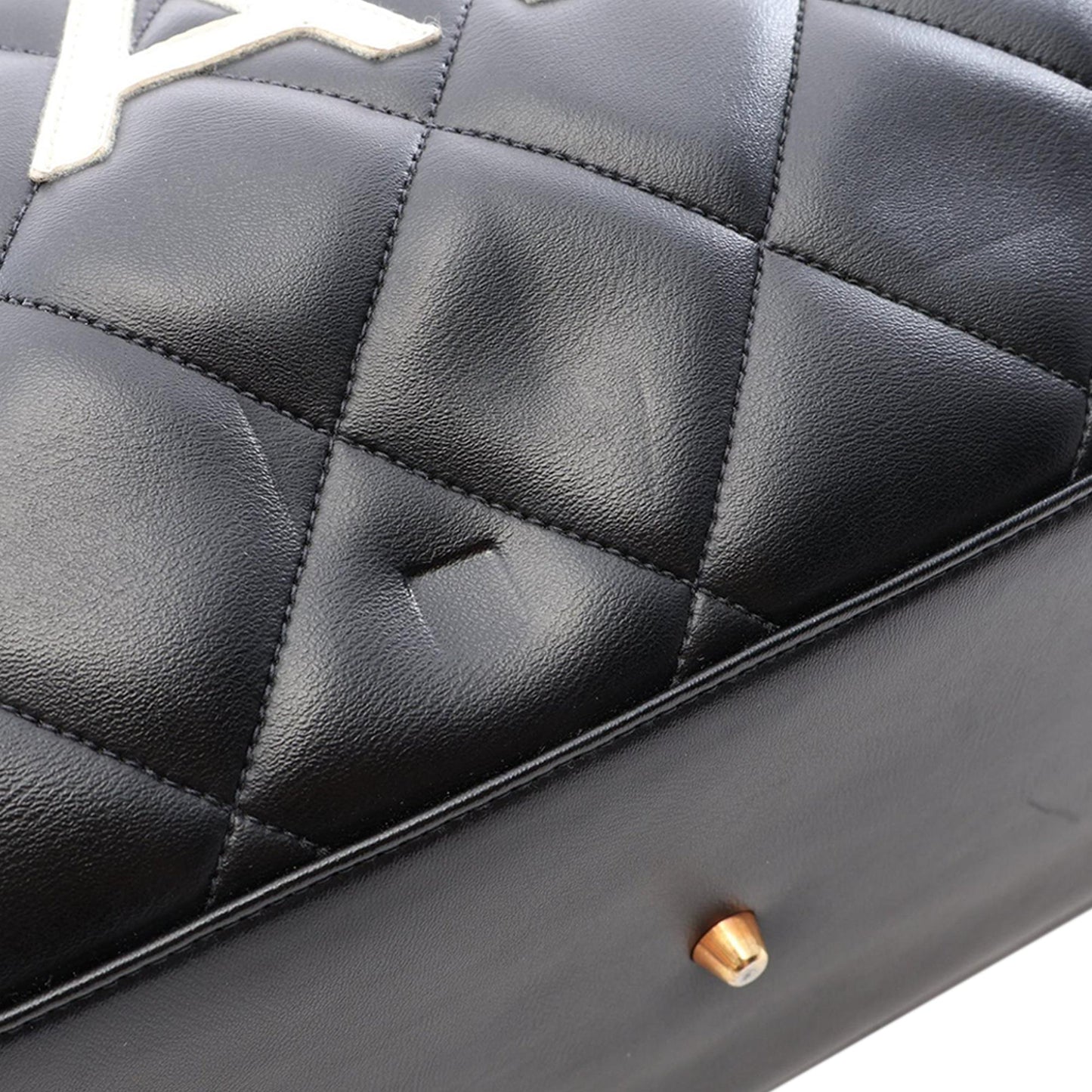 Chanel Quilted Calfskin Logo Bowler Weekend Bag
