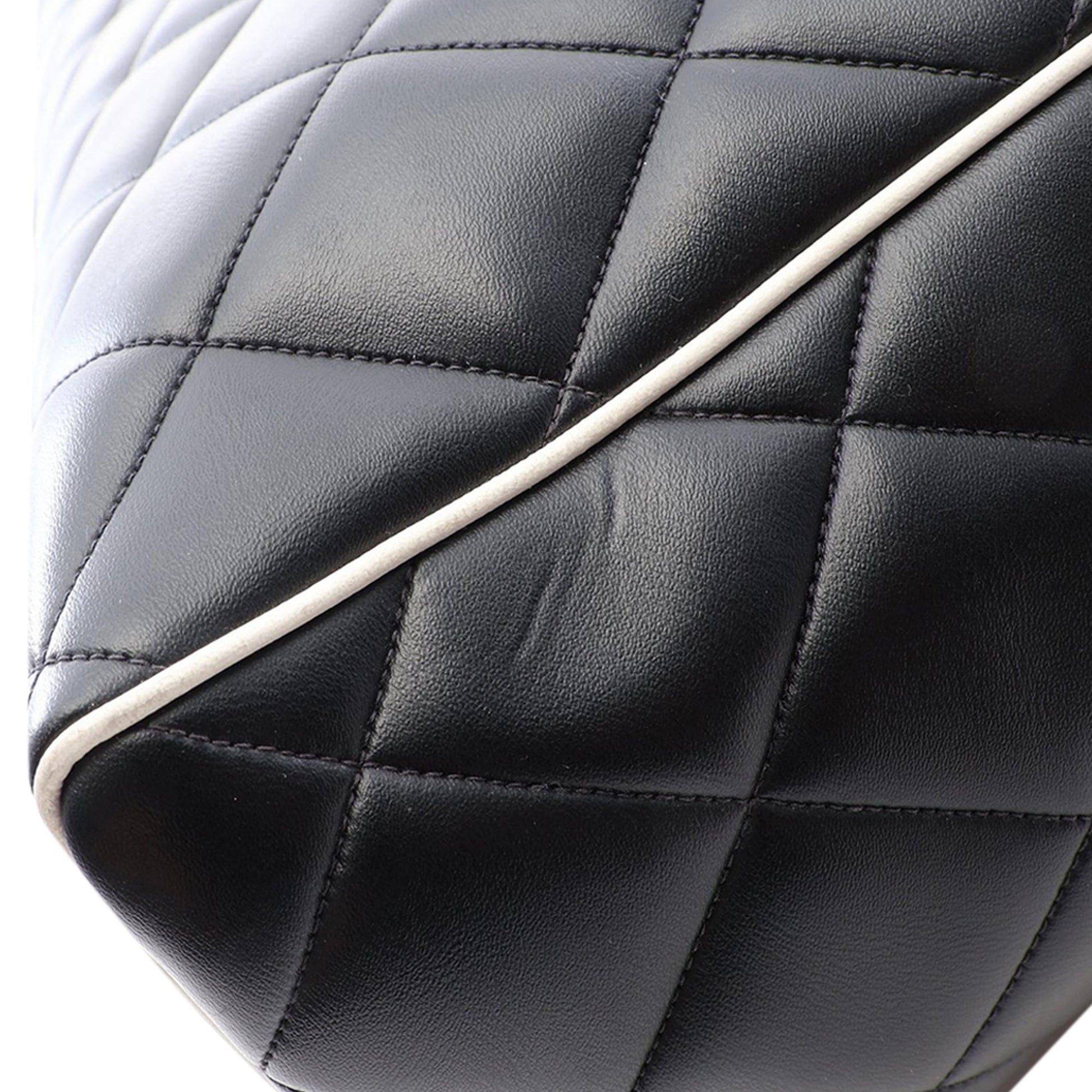 Chanel Quilted Calfskin Logo Bowler Weekend Bag