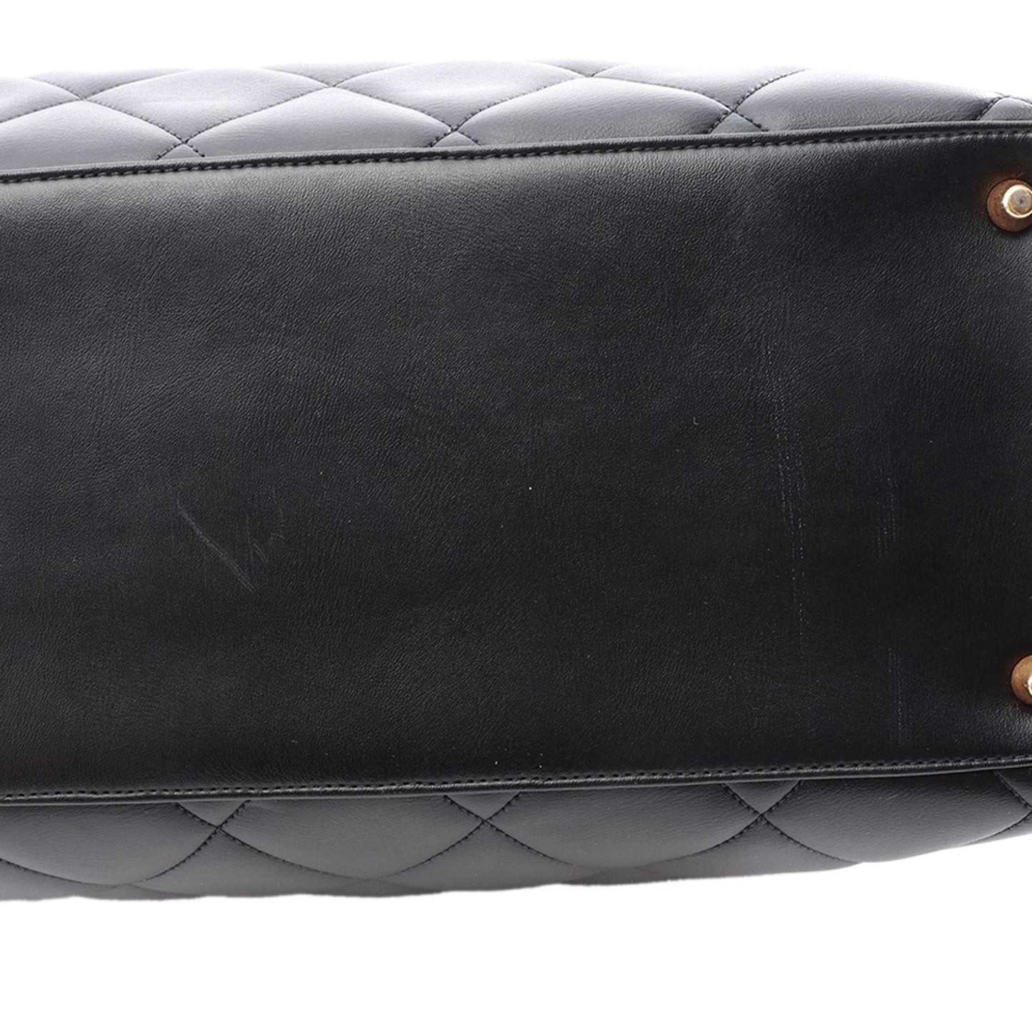 Chanel Quilted Calfskin Logo Bowler Weekend Bag