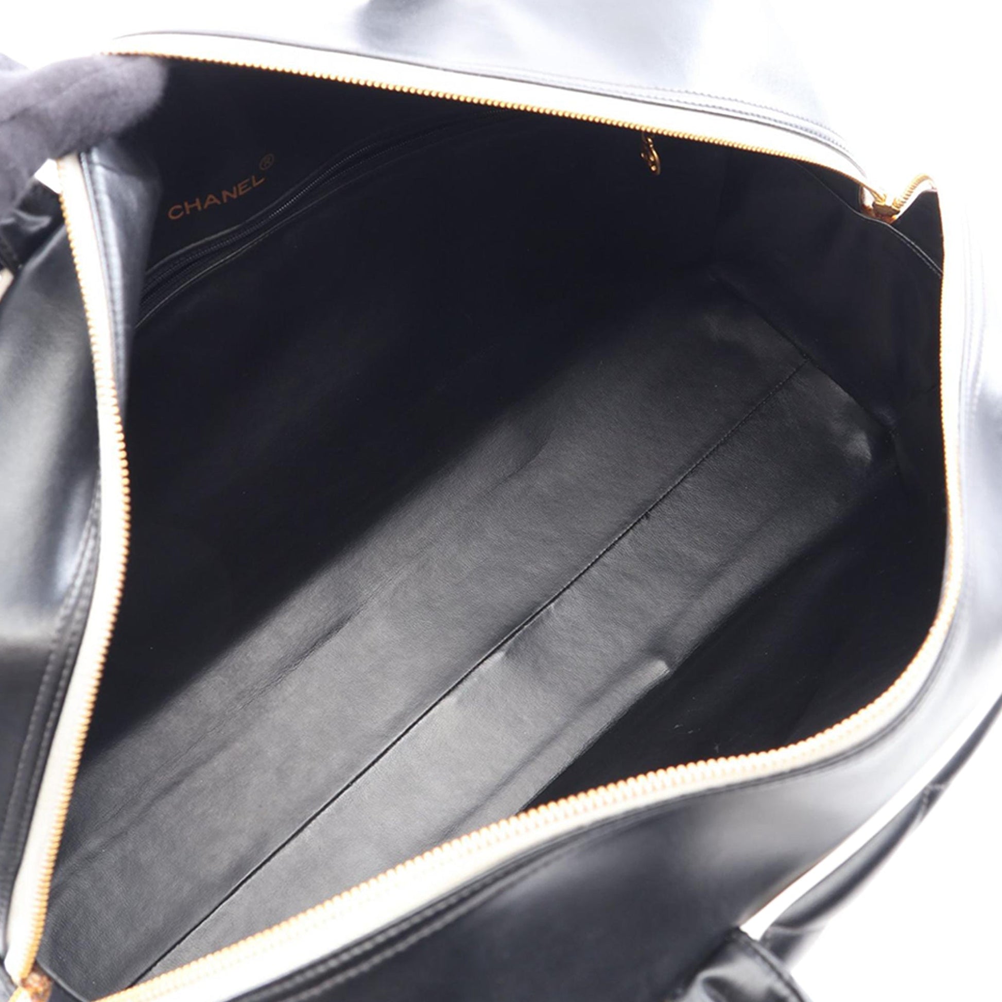 Chanel Quilted Calfskin Logo Bowler Weekend Bag