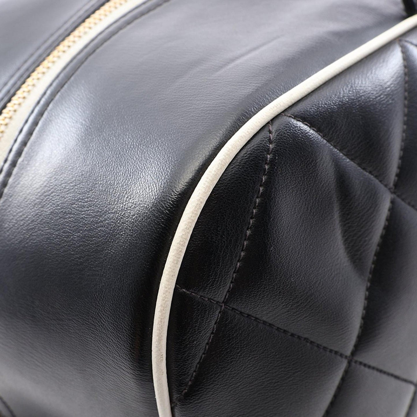 Chanel Quilted Calfskin Logo Bowler Weekend Bag