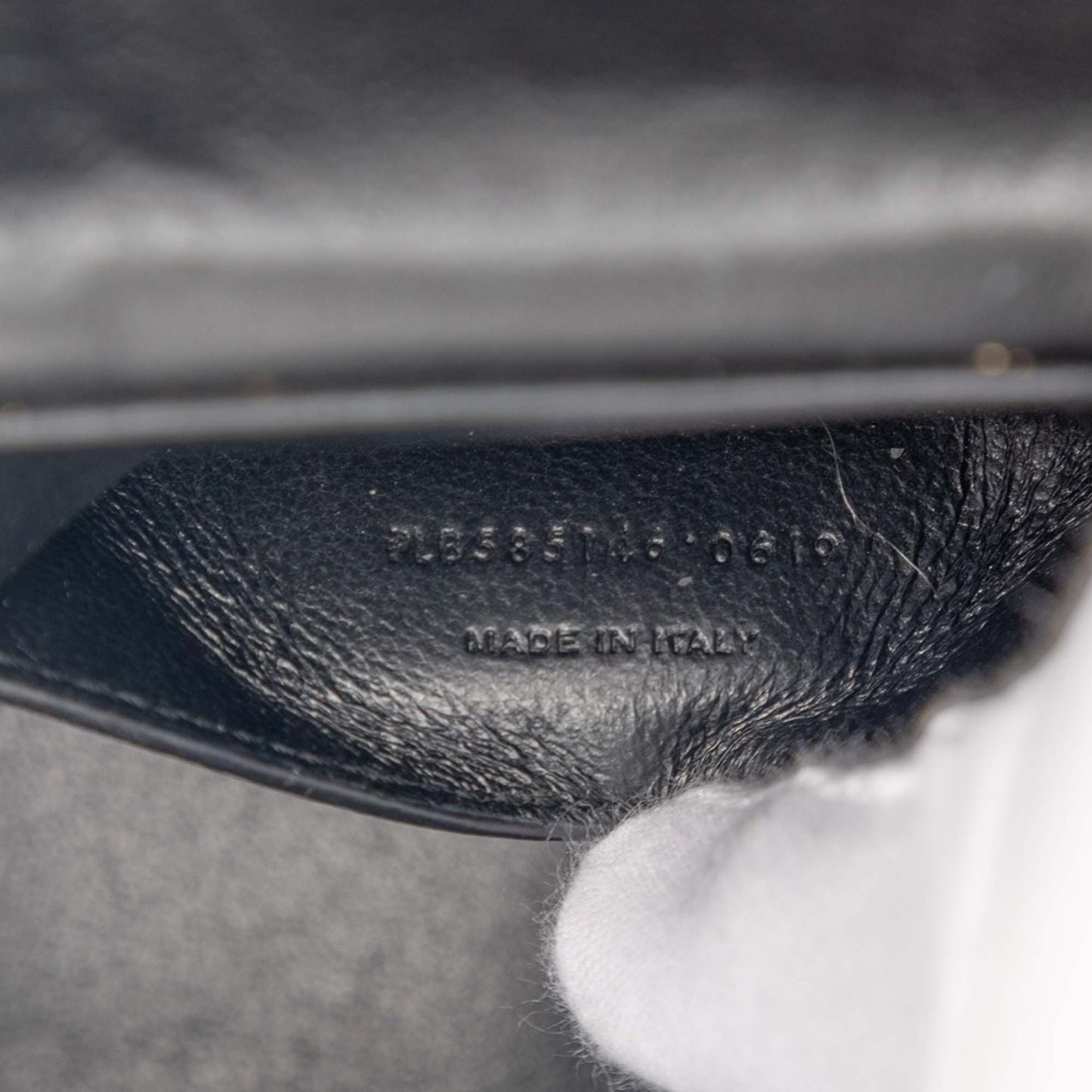 Saint Laurent Matelasse Patent Monogram Vicky Vanity Bag