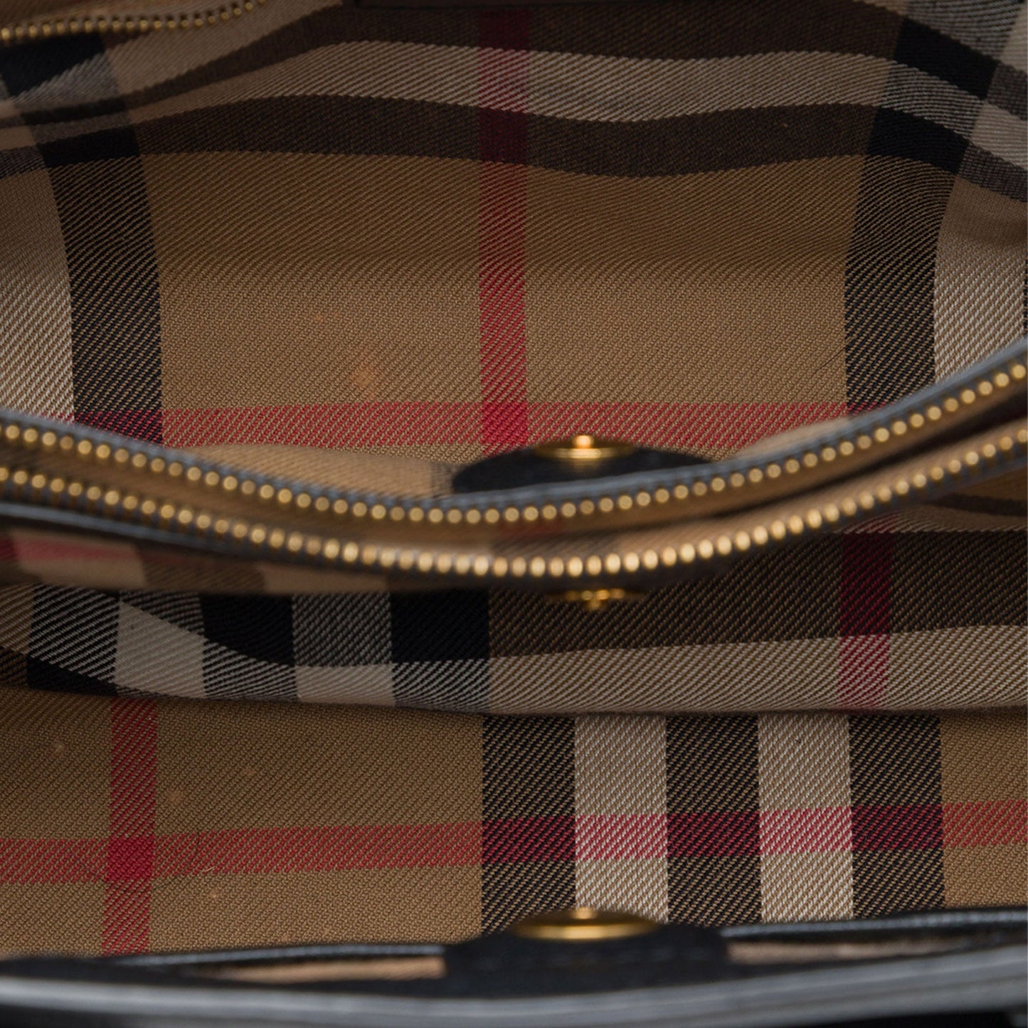 Burberry Medium Grained Calfskin Brogue and Fringe Banner Satchel