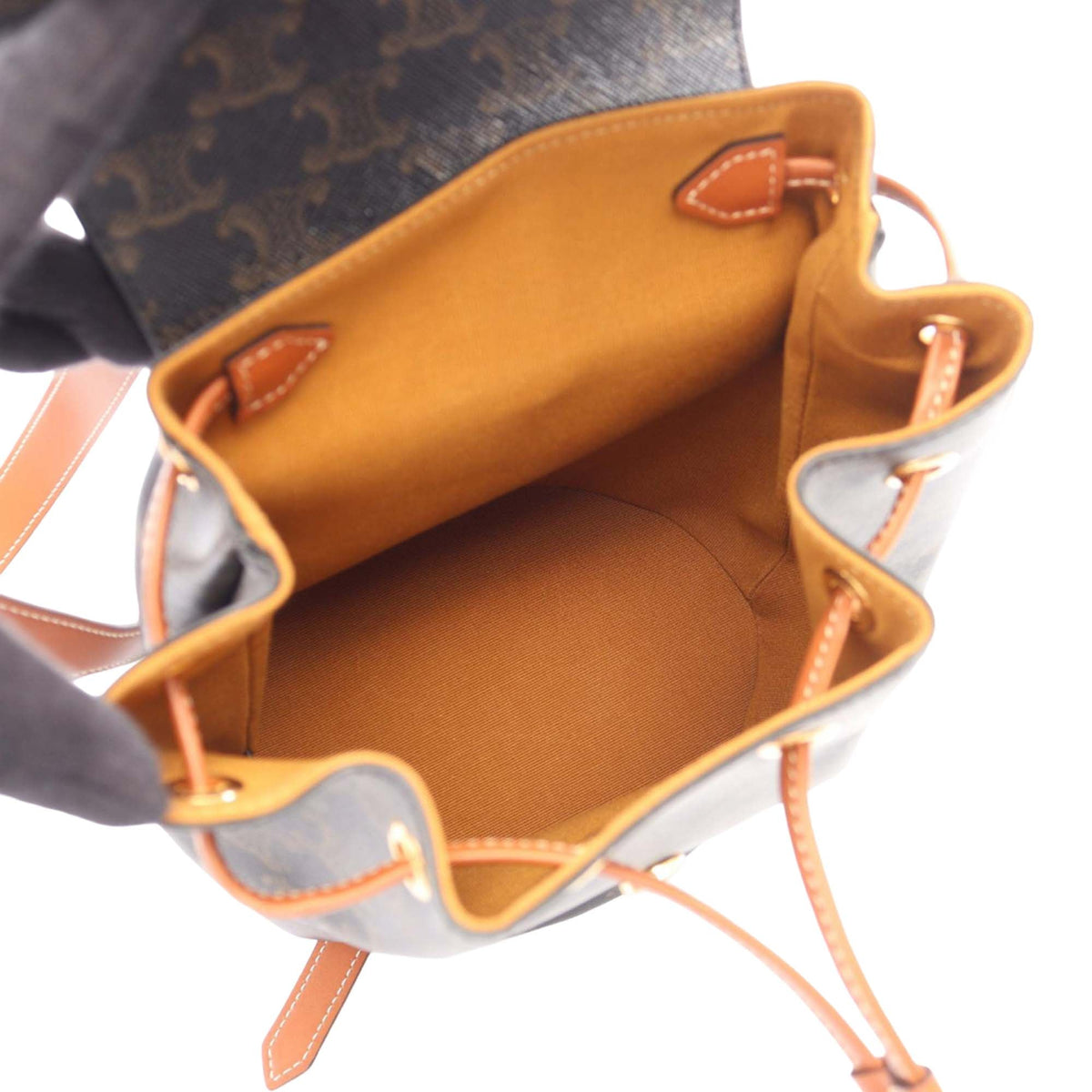 Celine Triomphe Coated Canvas Bonnie Backpack