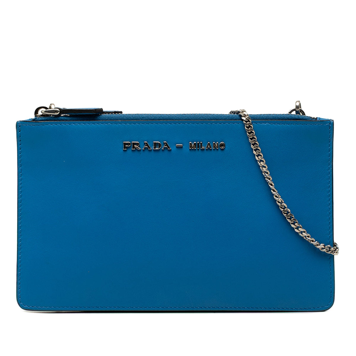 Prada City Calf Double Zip Crossbody