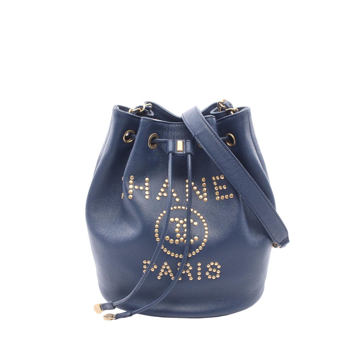 Chanel Caviar Deauville Drawstring Bucket Bag