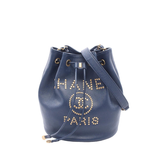 Chanel Caviar Deauville Drawstring Bucket Bag