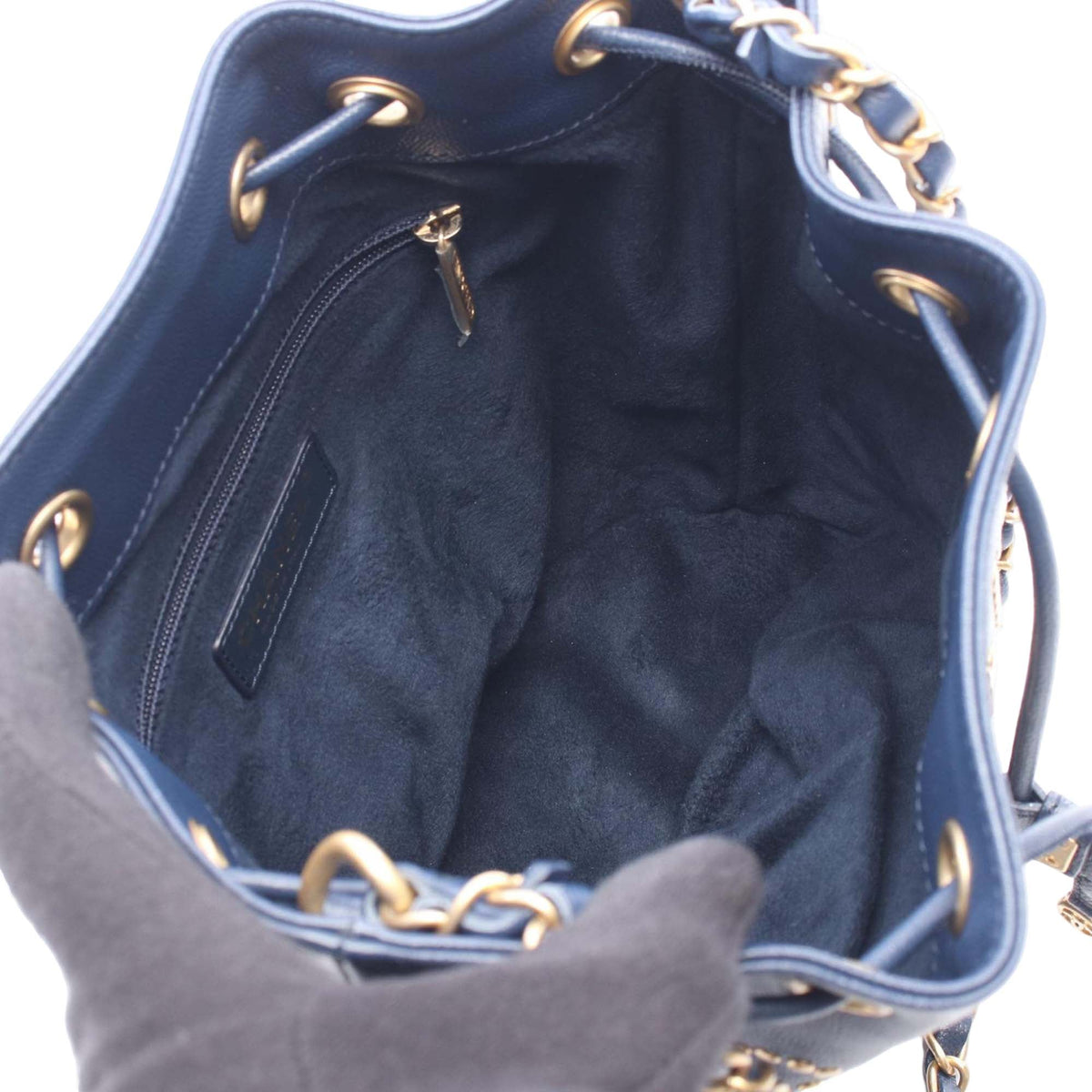 Chanel Caviar Deauville Drawstring Bucket Bag