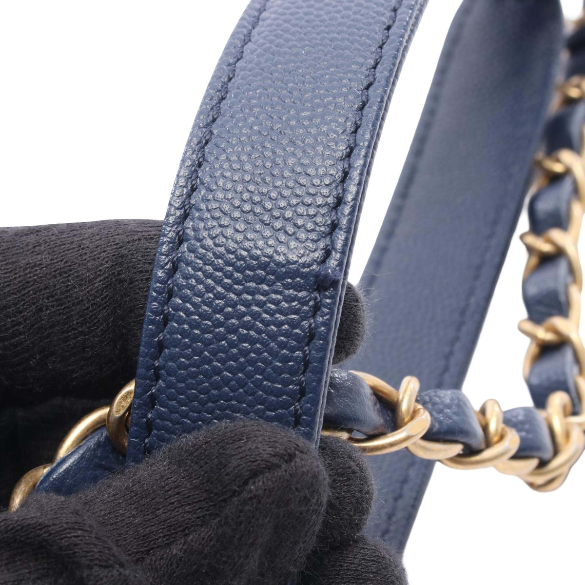 Chanel Caviar Deauville Drawstring Bucket Bag