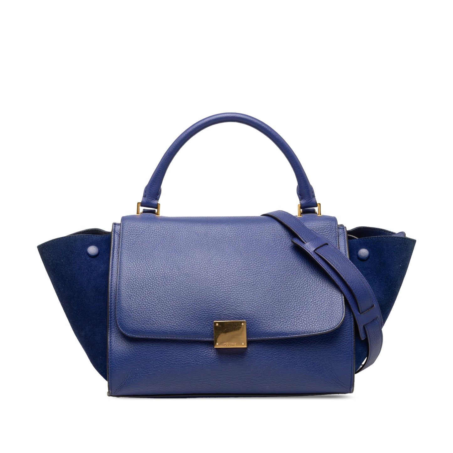 Celine Small Calfskin and Suede Trapeze Satchel
