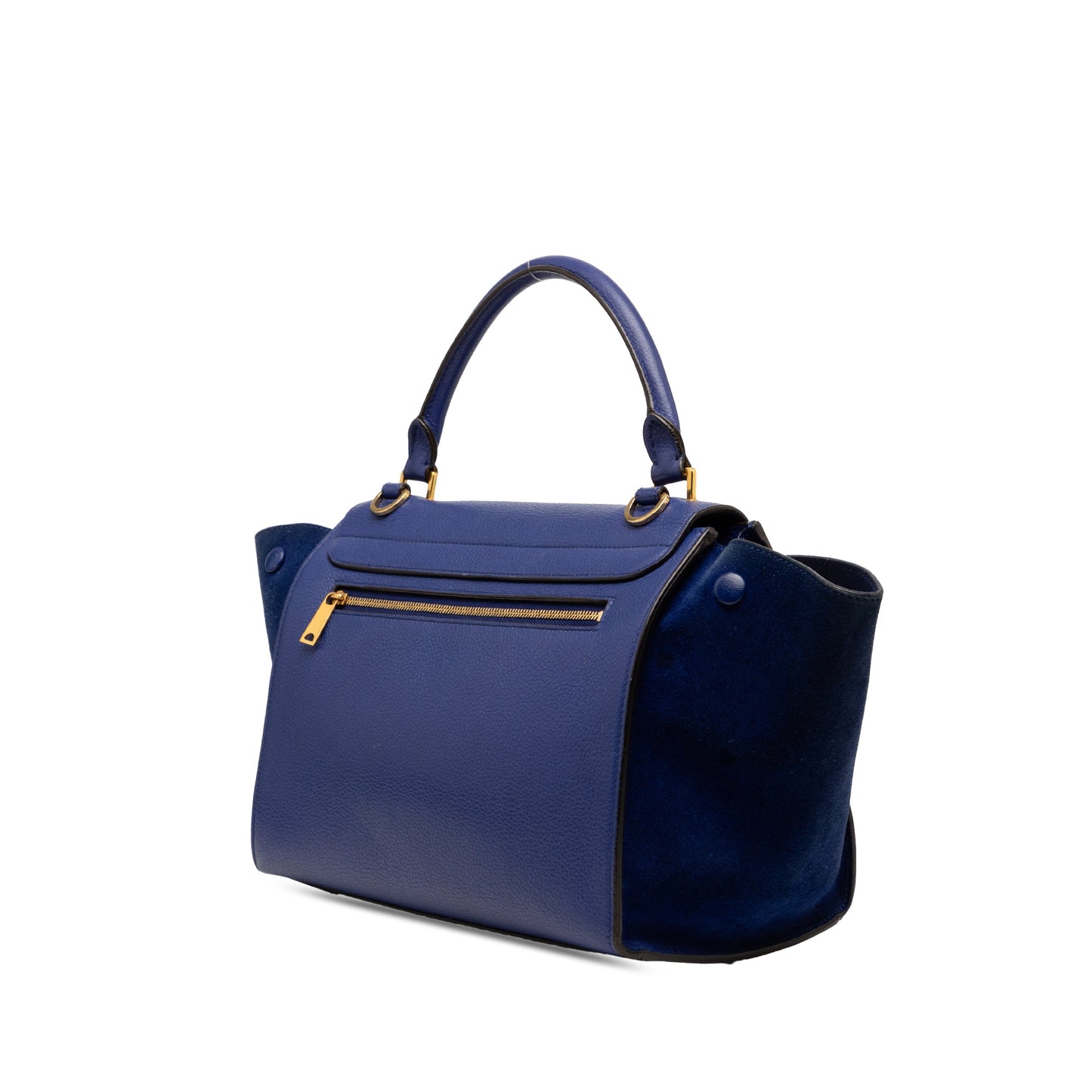 Celine Small Calfskin and Suede Trapeze Satchel