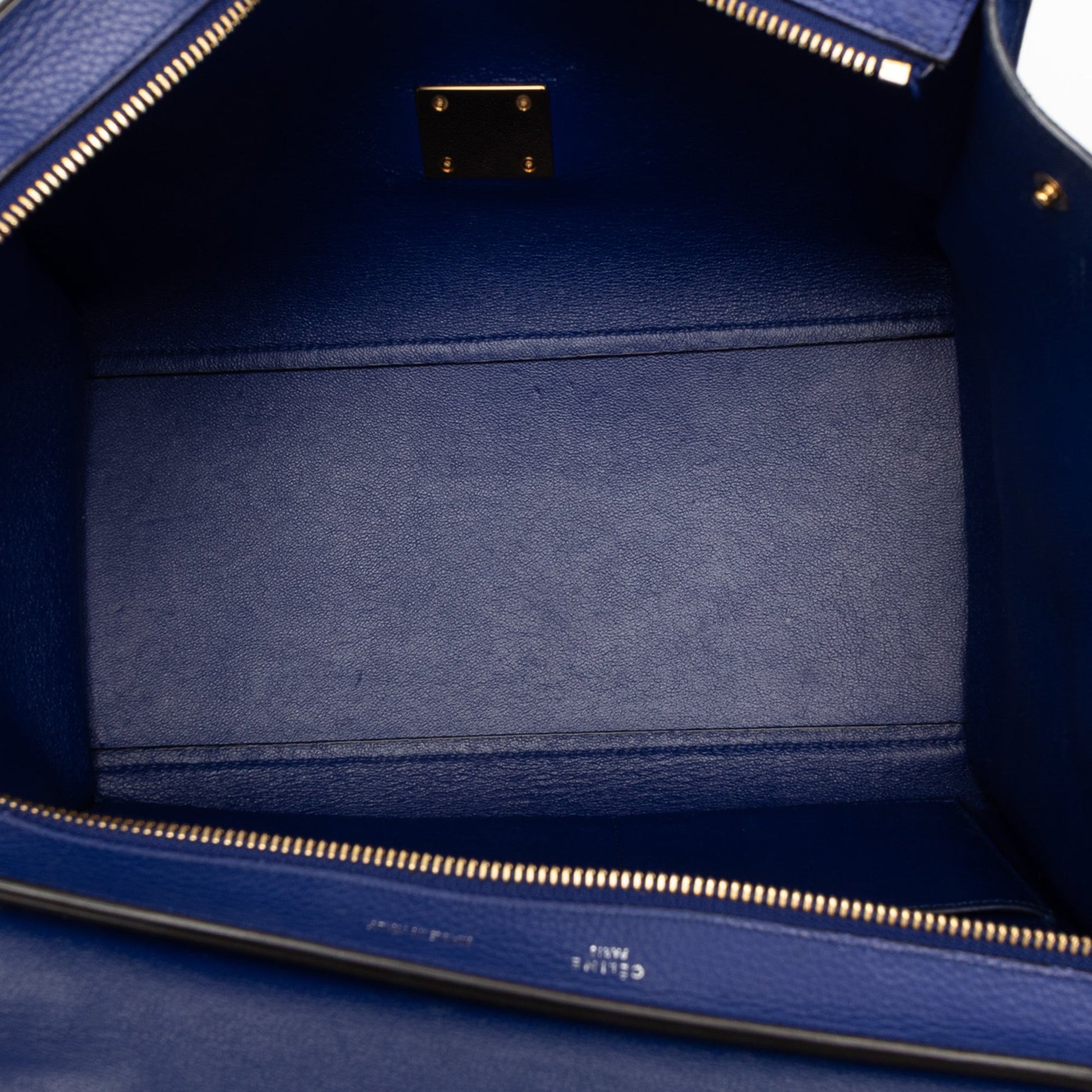 Celine Small Calfskin and Suede Trapeze Satchel