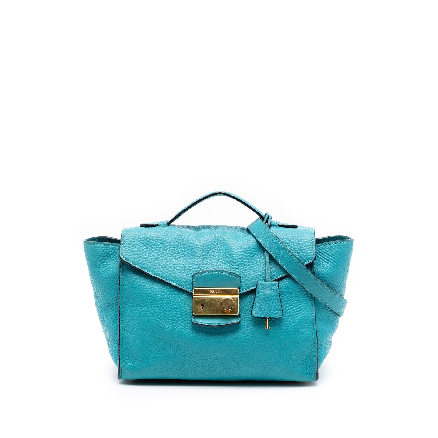 Prada Vitello Daino Sound Lock Satchel