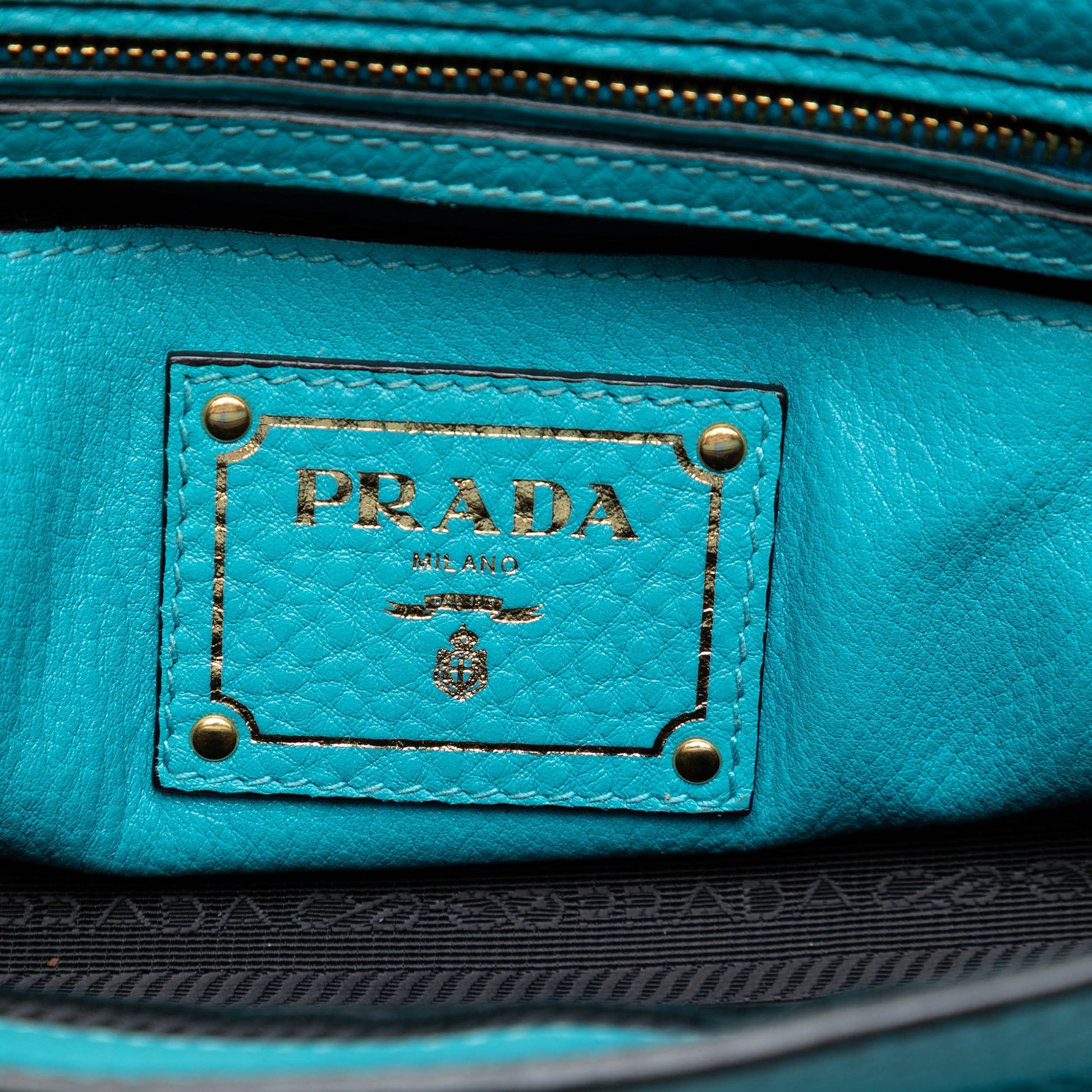 Prada Vitello Daino Sound Lock Satchel