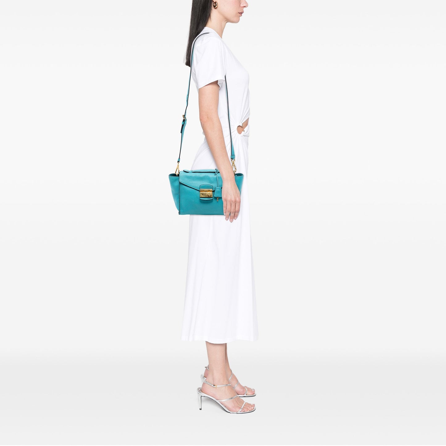 Prada Vitello Daino Sound Lock Satchel