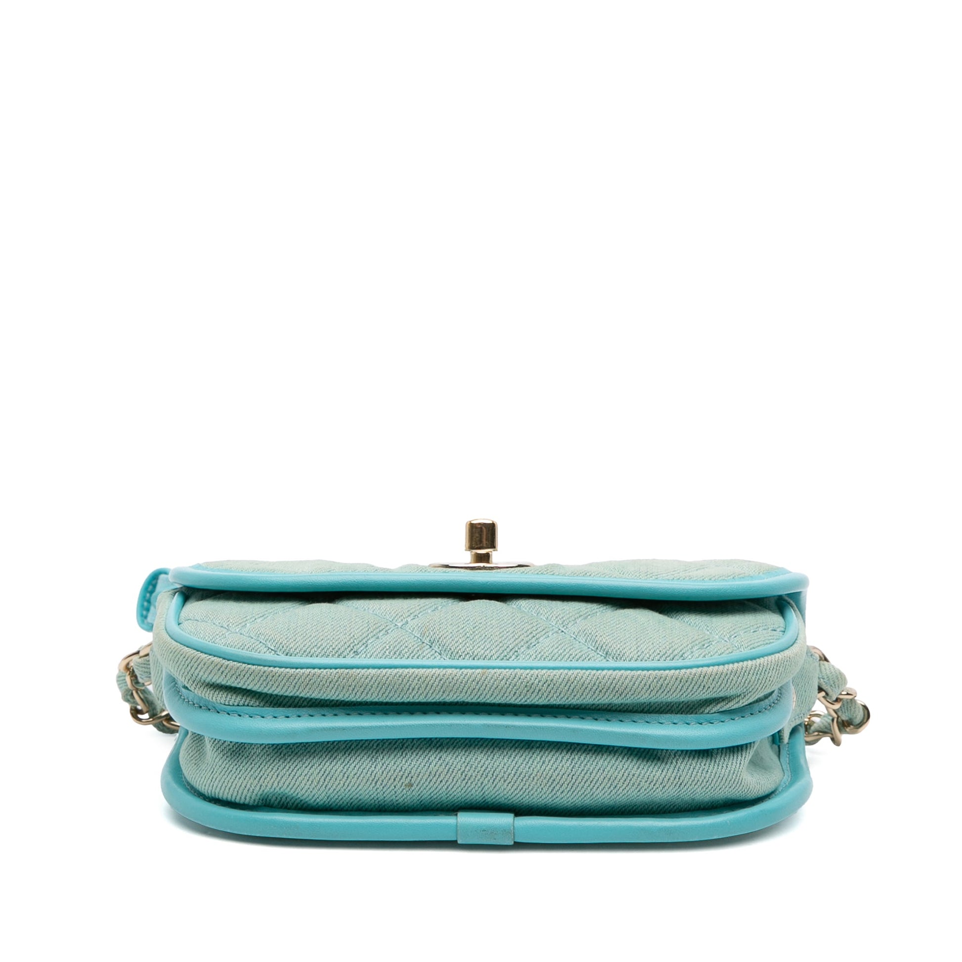 Chanel Mini CC Quilted Denim Messenger Flap