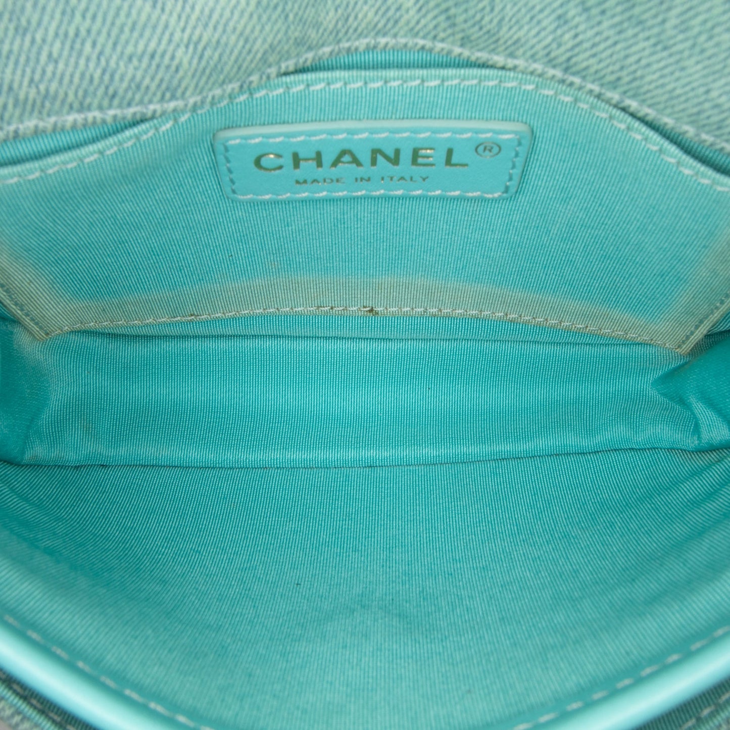 Chanel Mini CC Quilted Denim Messenger Flap