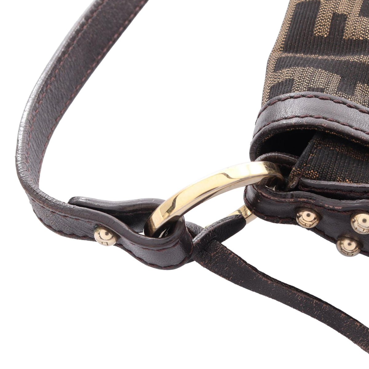 Fendi Small Zucca Canvas Chef Flap — Brown