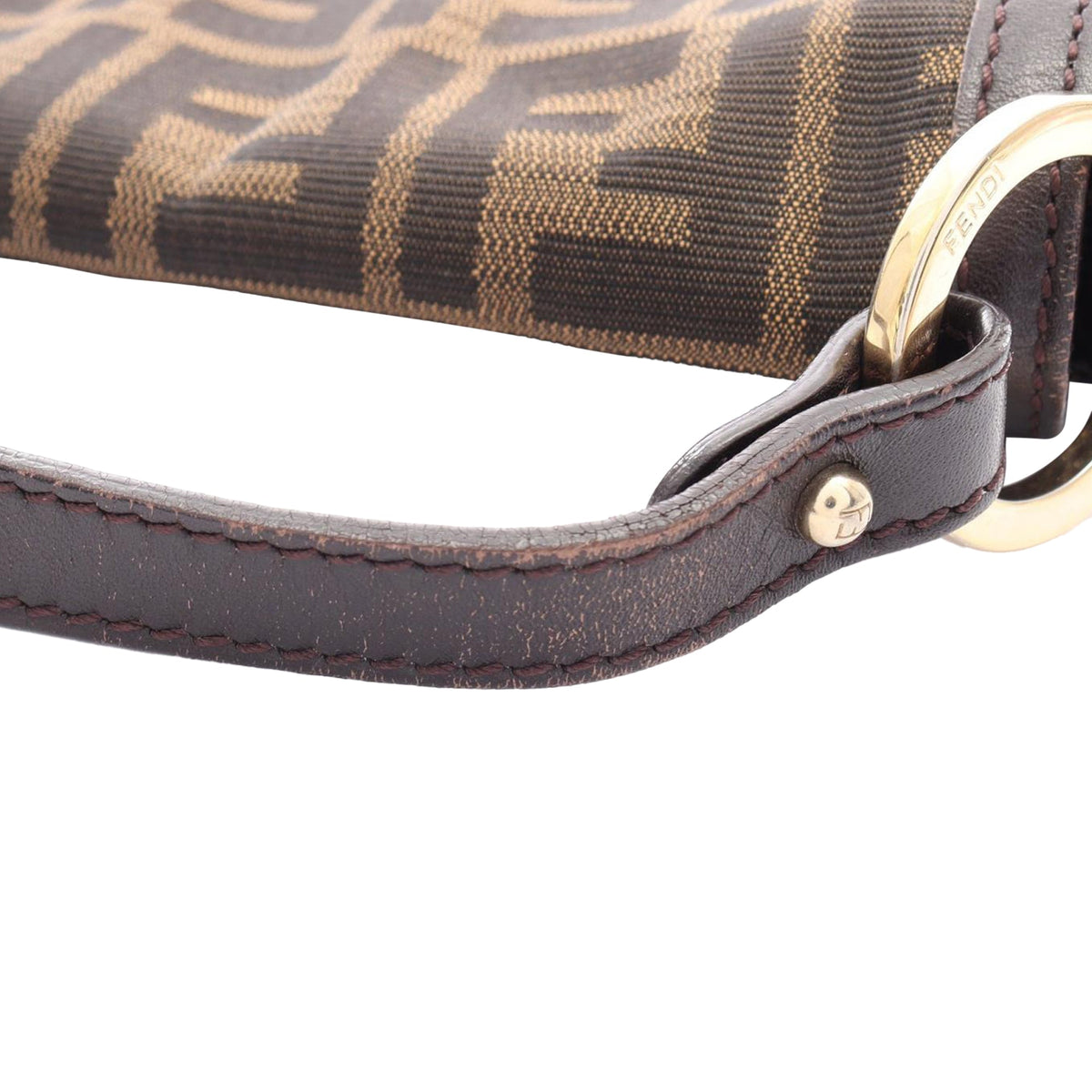 Fendi Small Zucca Canvas Chef Flap — Brown