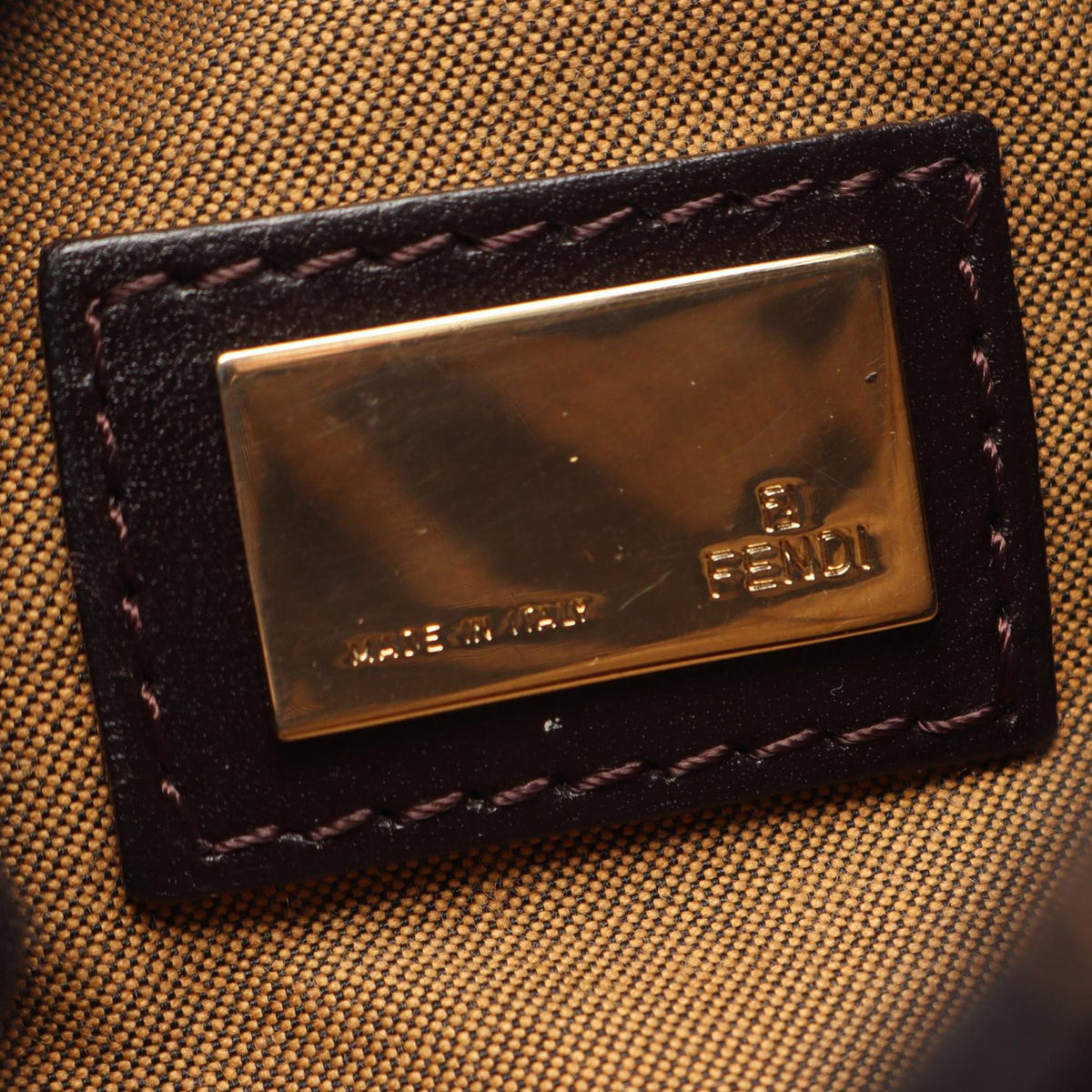 Fendi Small Zucca Canvas Chef Flap — Brown