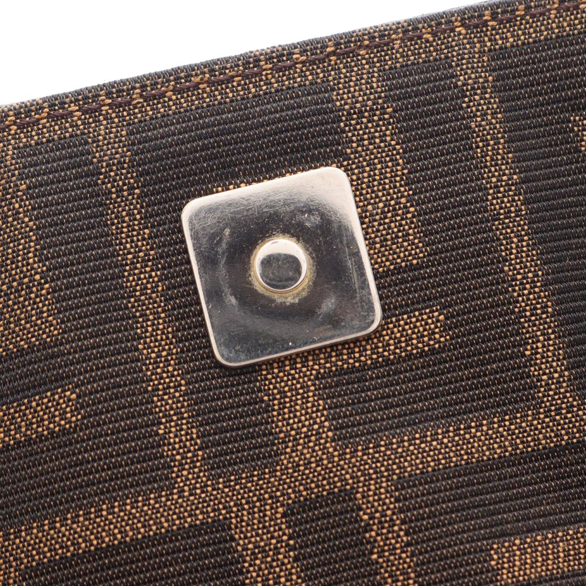 Fendi Small Zucca Canvas Chef Flap — Brown