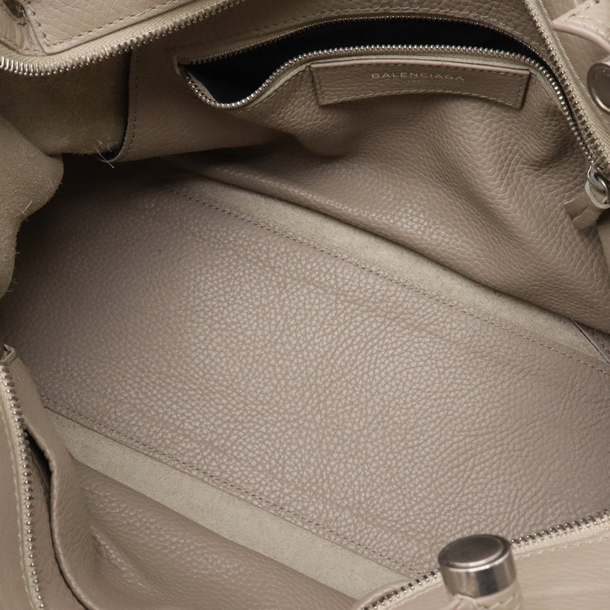 Balenciaga Leather Motocross Blackout City Satchel