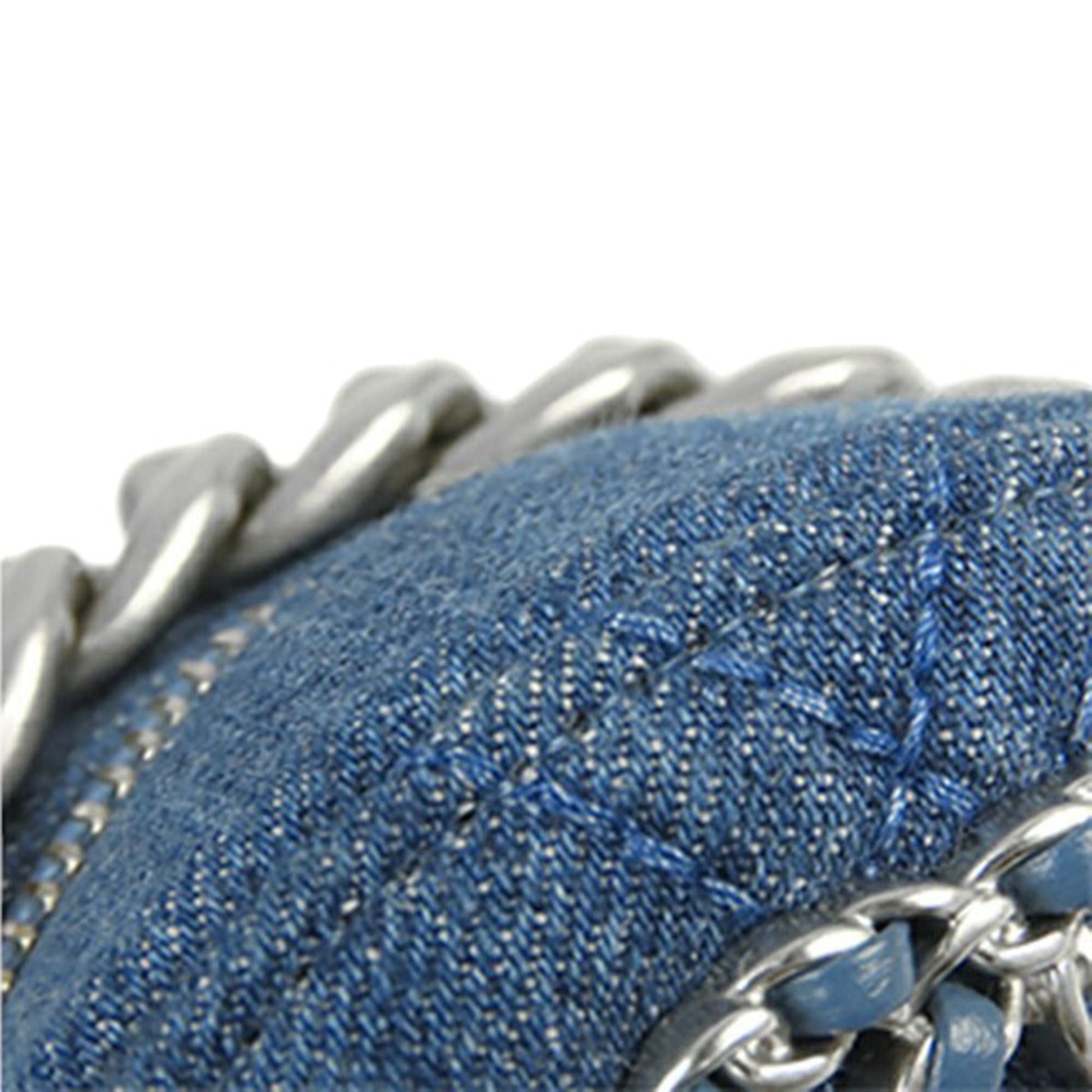 Chanel Denim 19 Round Clutch with Chain