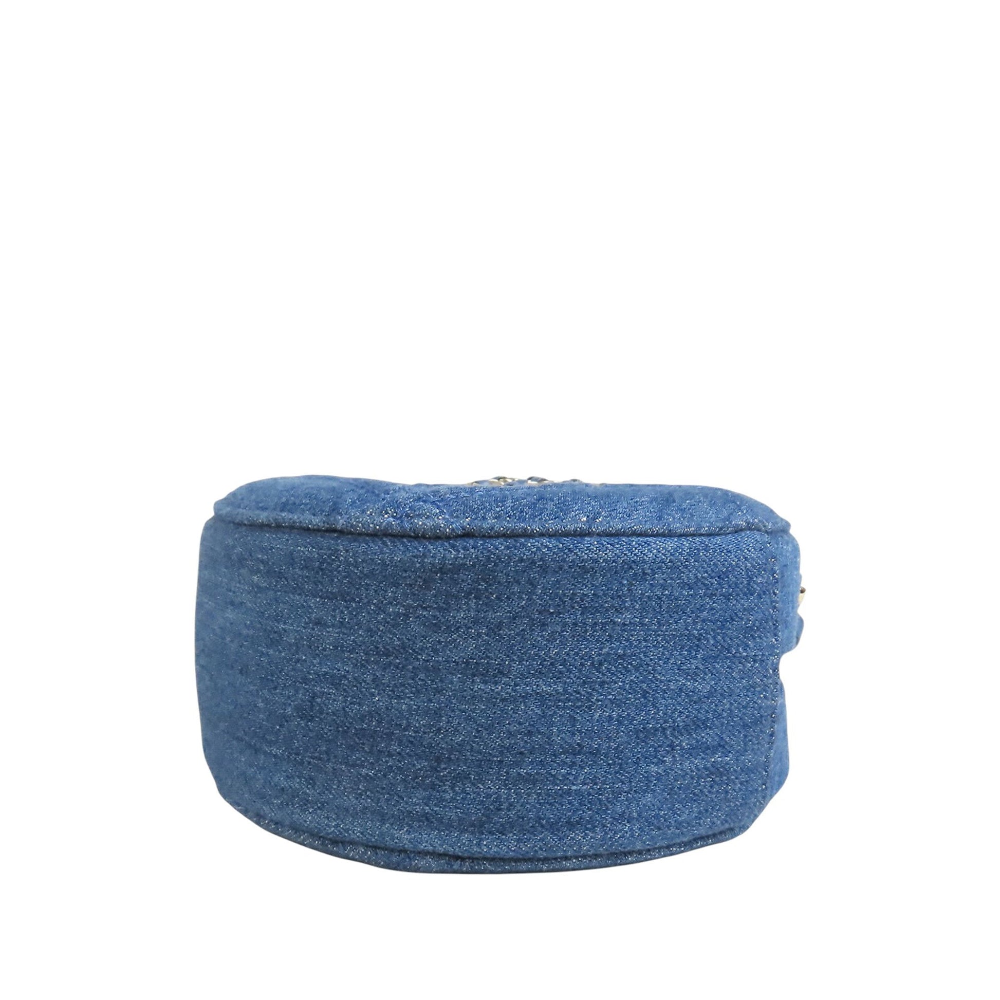 Chanel Denim 19 Round Clutch with Chain