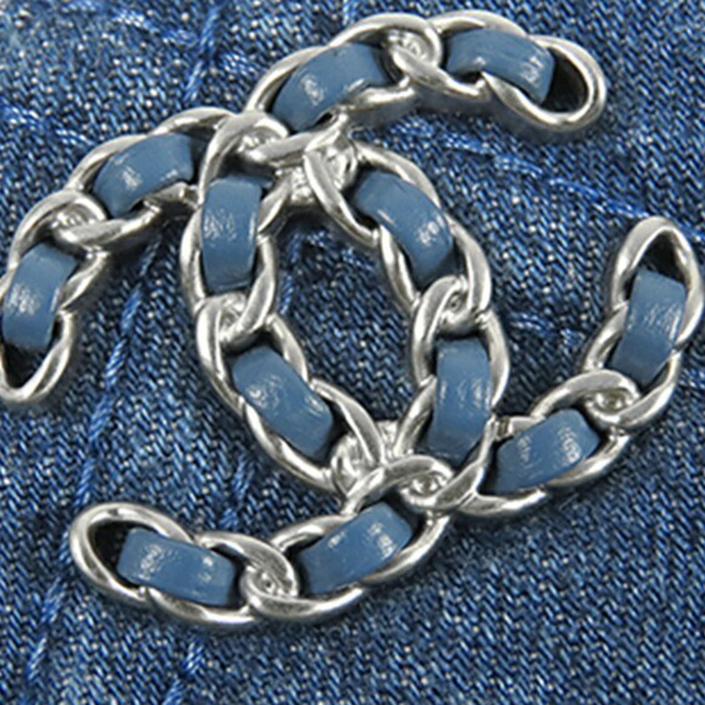 Chanel Denim 19 Round Clutch with Chain