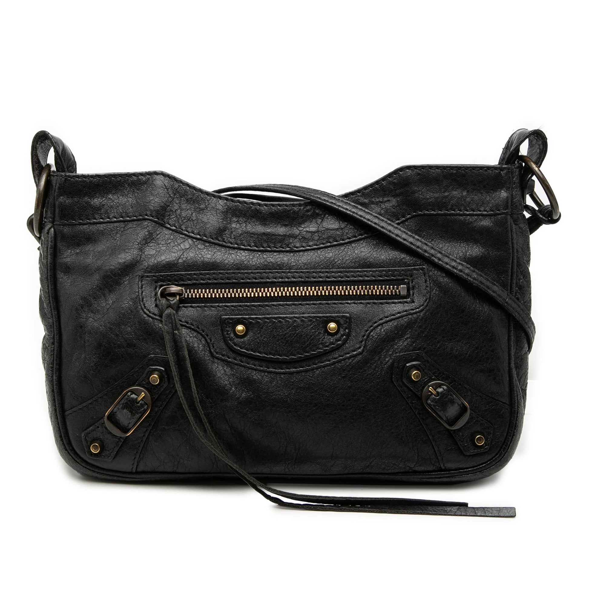 Balenciaga Lambskin Motocross Classic Hip Crossbody