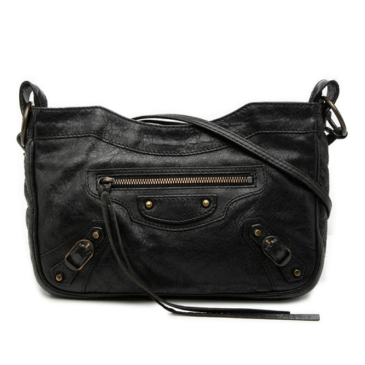 Balenciaga Lambskin Motocross Classic Hip Crossbody
