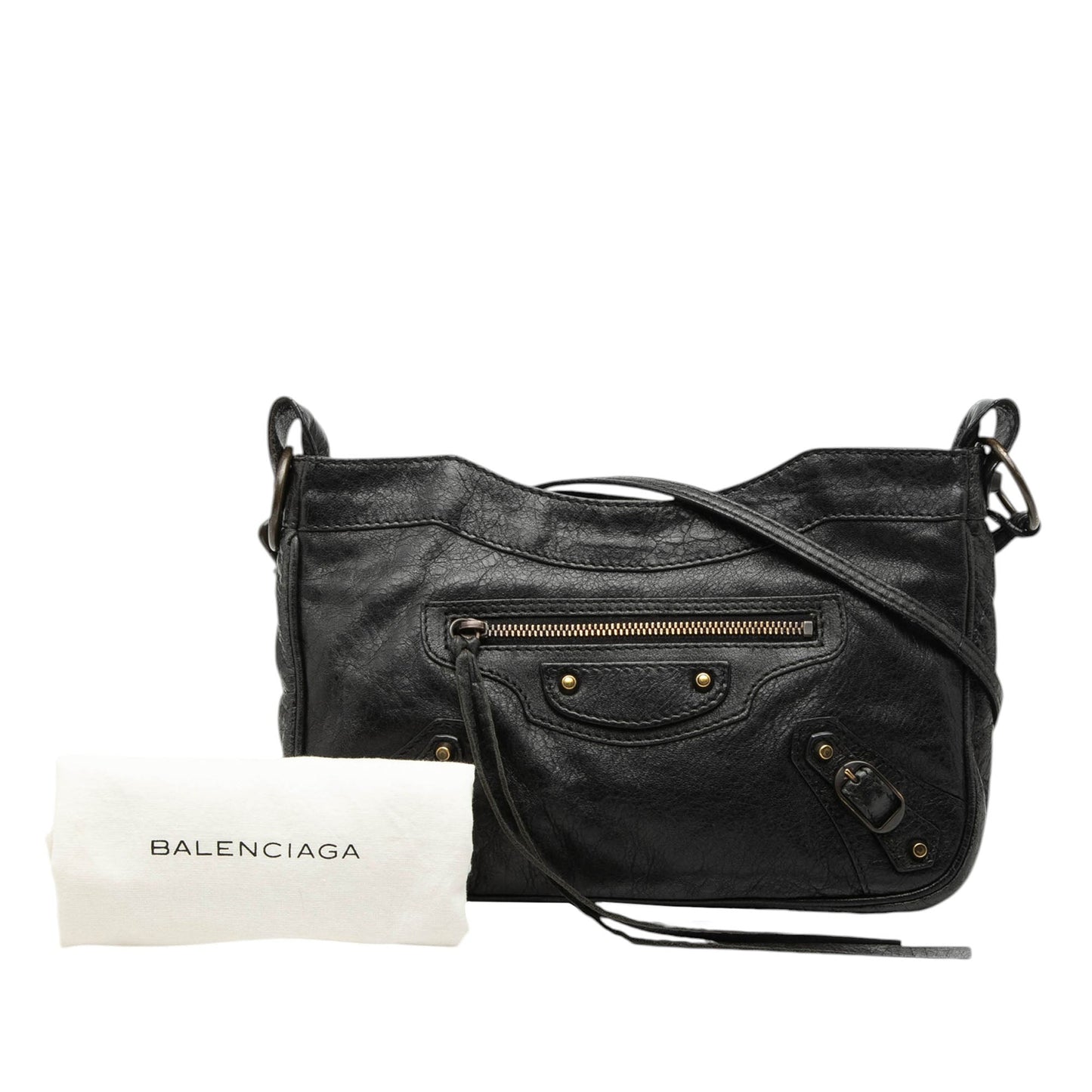 Balenciaga Lambskin Motocross Classic Hip Crossbody