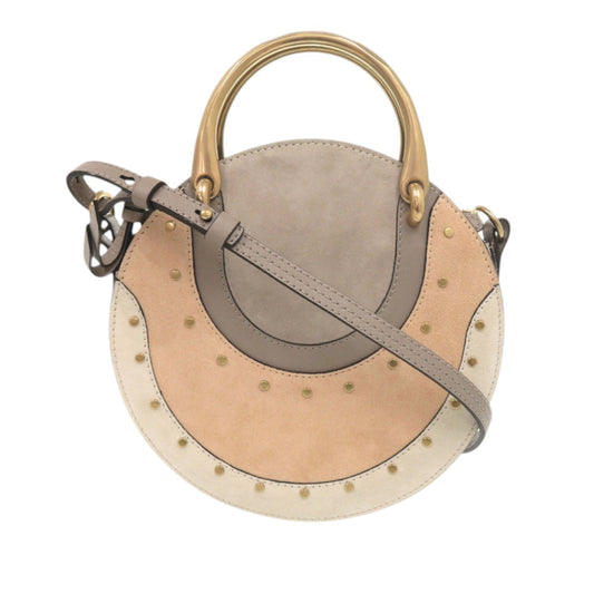 Chloé Small Tricolor Calfskin and Suede Pixie Satchel