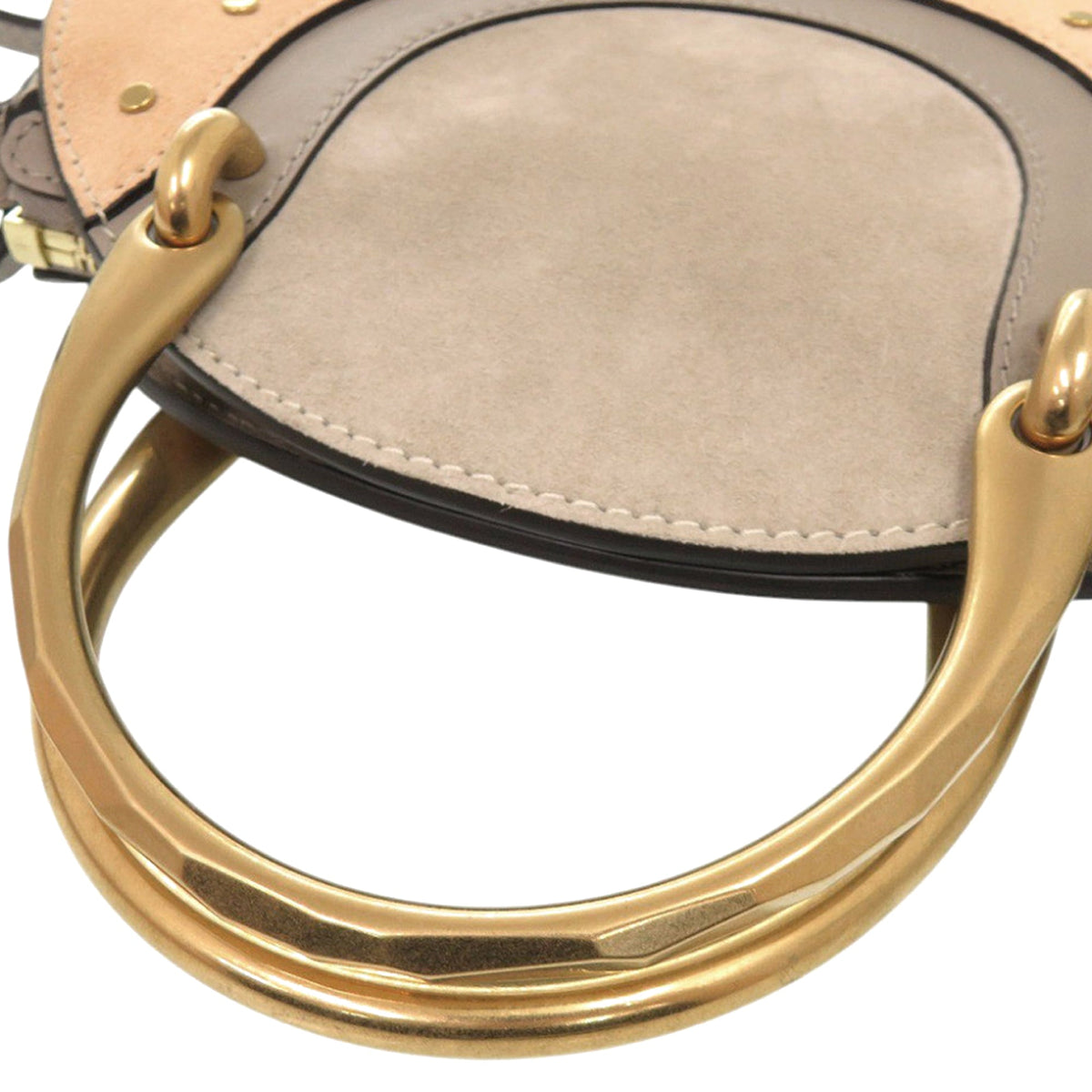 Chloé Small Tricolor Calfskin and Suede Pixie Satchel