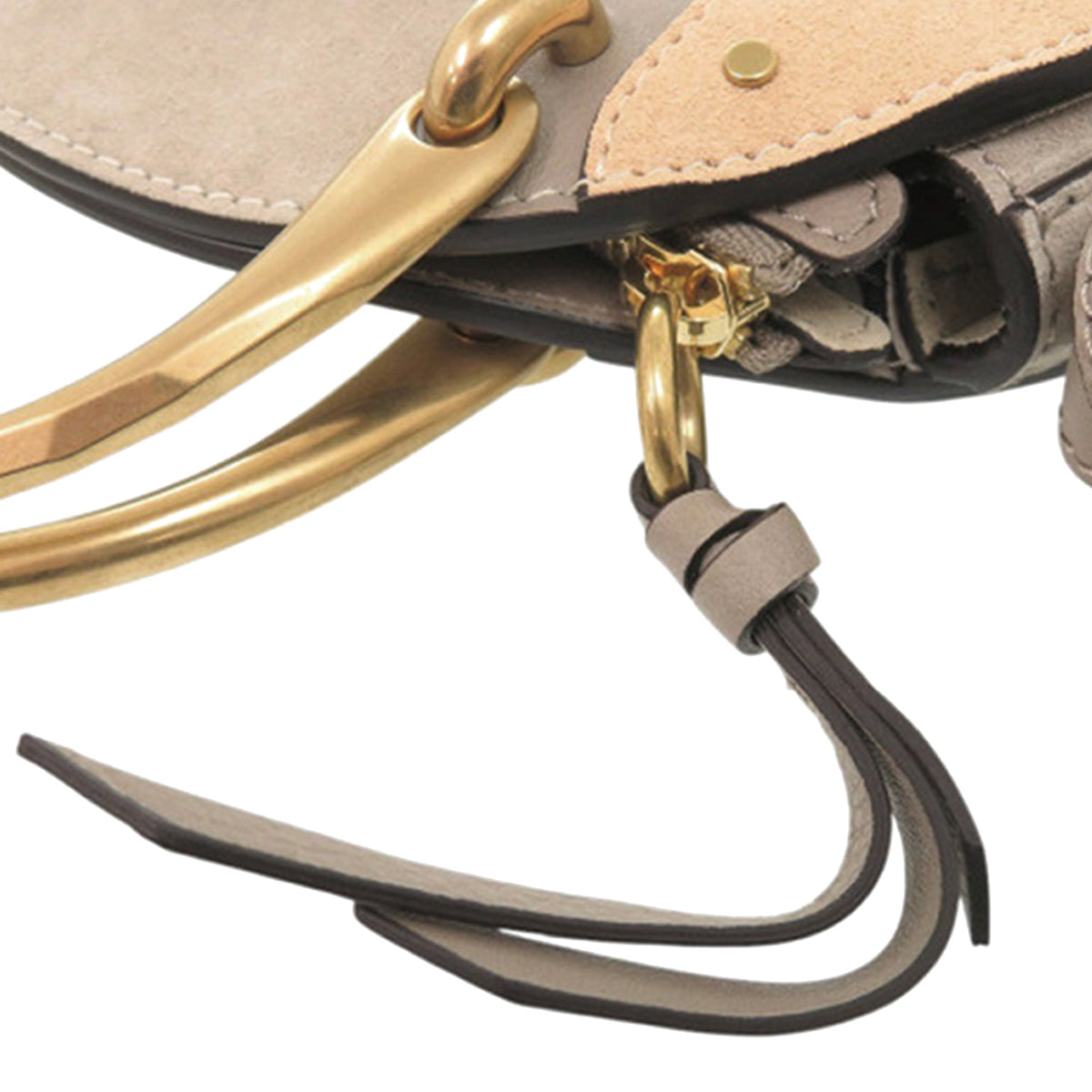 Chloé Small Tricolor Calfskin and Suede Pixie Satchel