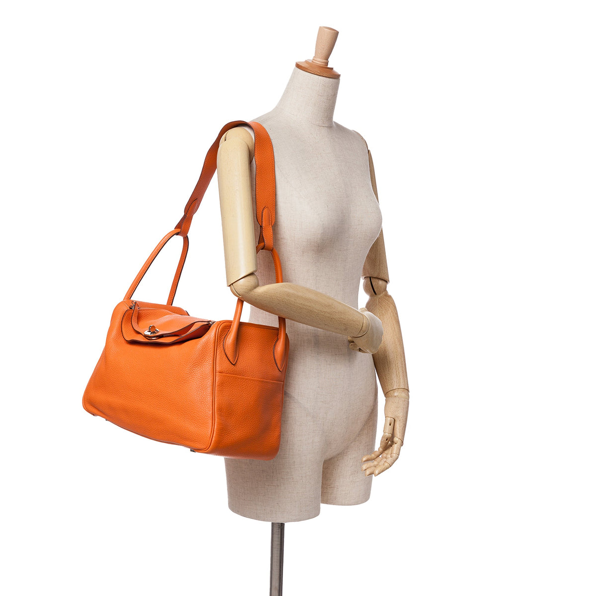 Hermès Clemence Lindy 34 — Orange