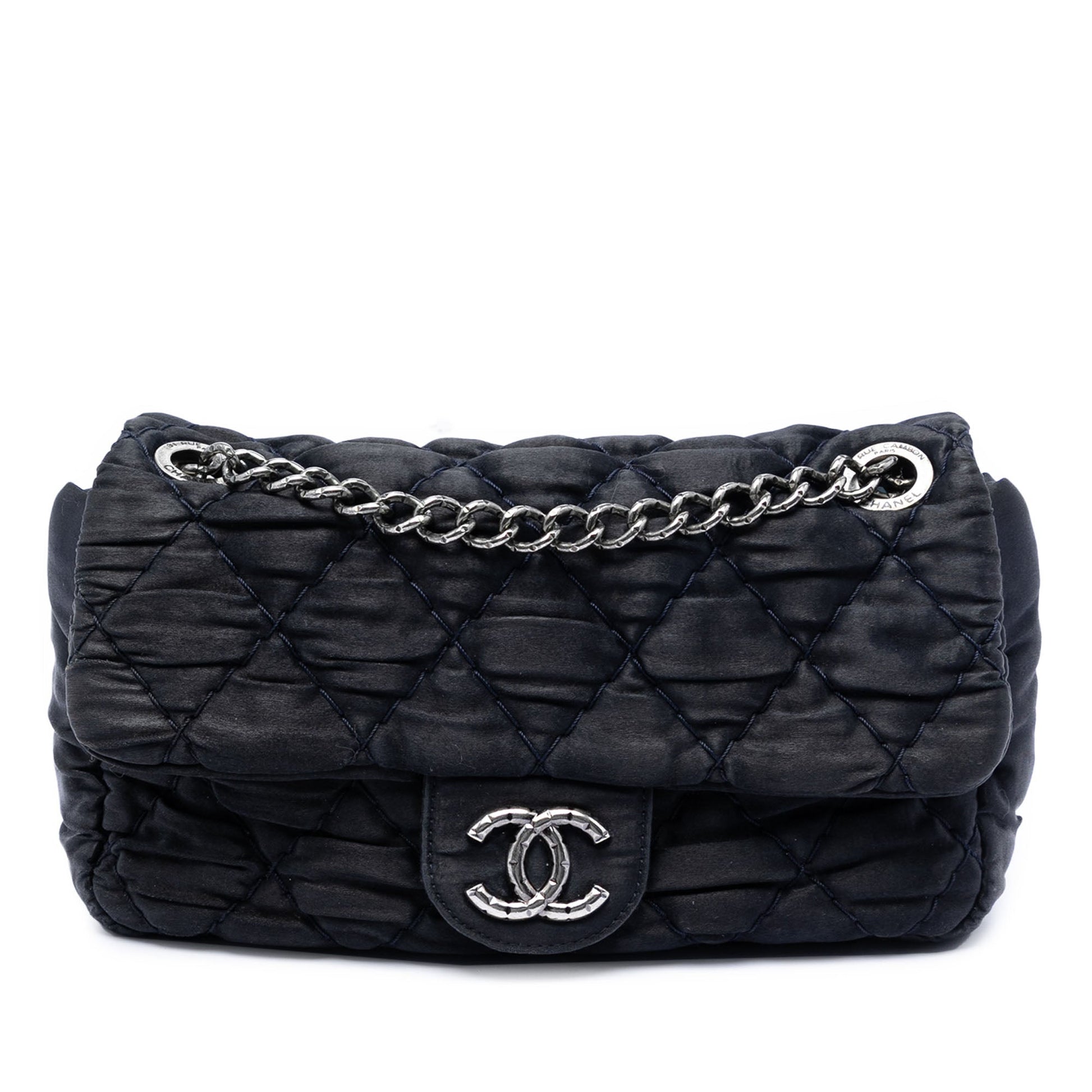 Chanel Medium CC Quilted Satin Single Flap