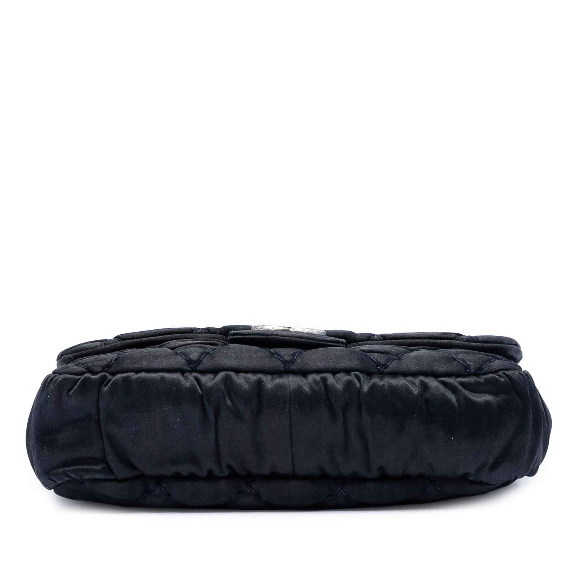 Chanel Medium CC Quilted Satin Single Flap