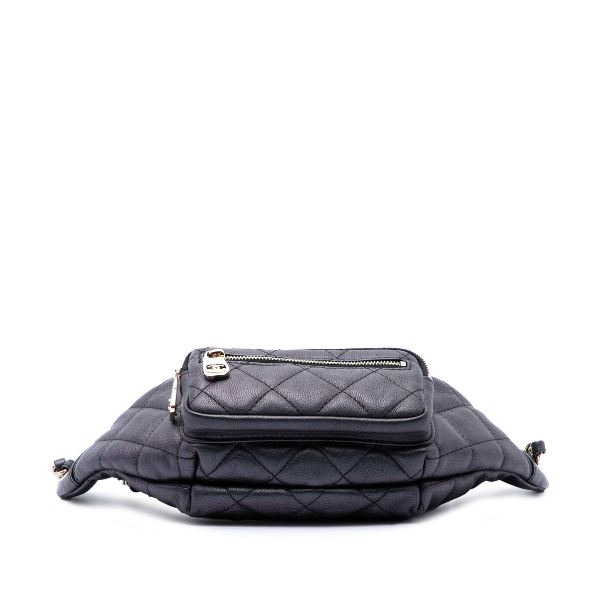 Chanel Iridescent Calfskin All About Waist Belt Bag — Black