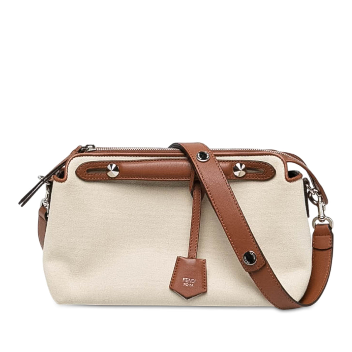 Fendi Medium Canvas By The Way Satchel — Brown