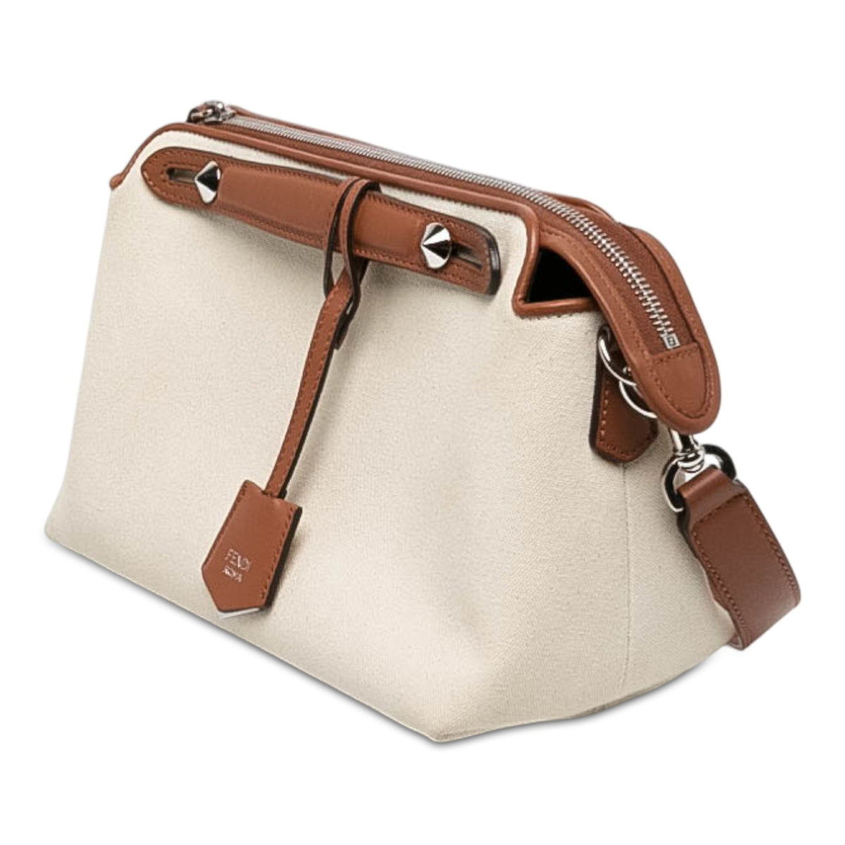 Fendi Medium Canvas By The Way Satchel — Brown
